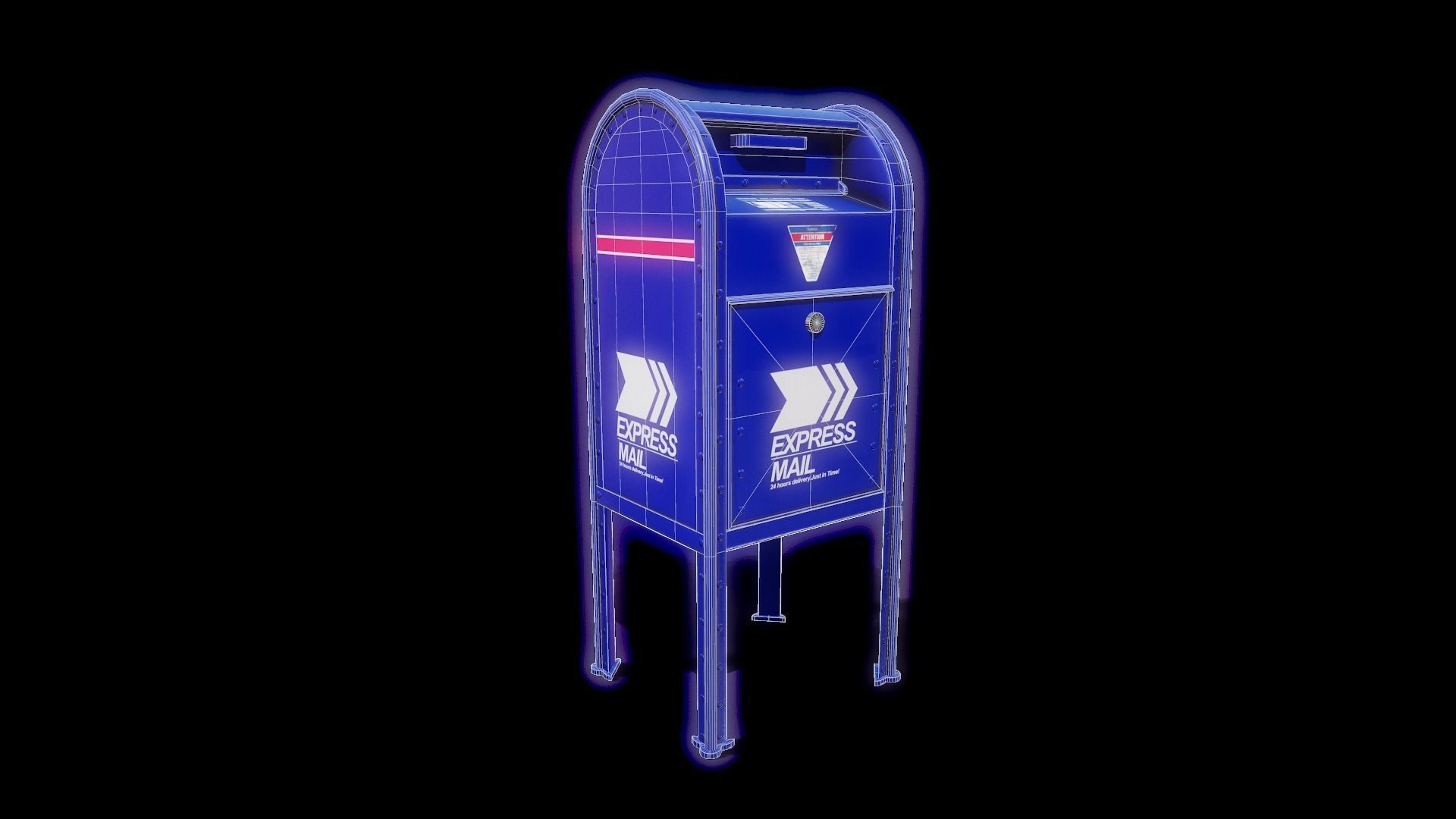 Street Mailbox - Tutorial Included Low-poly 3D model_3
