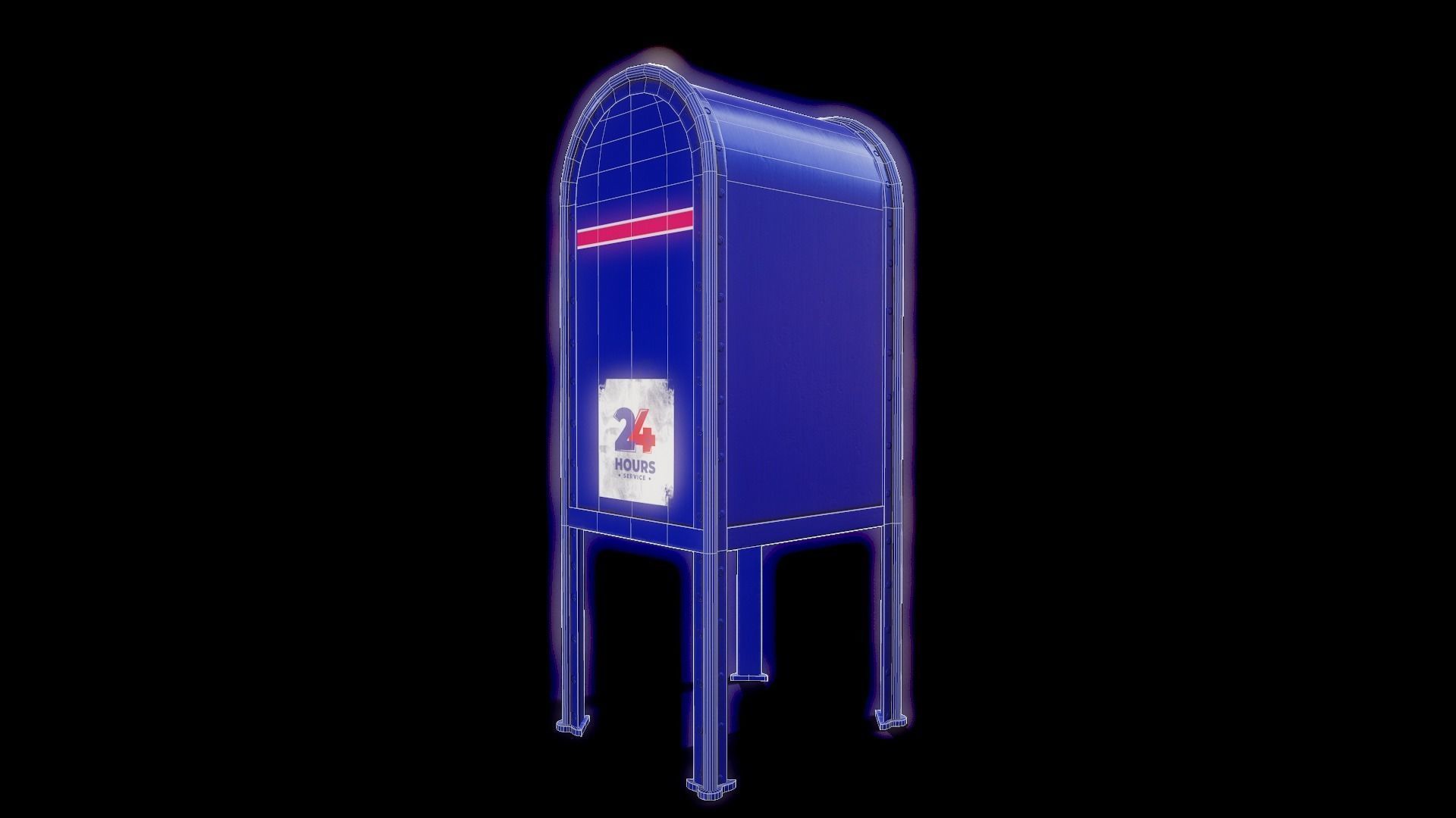 Street Mailbox - Tutorial Included Low-poly 3D model_7