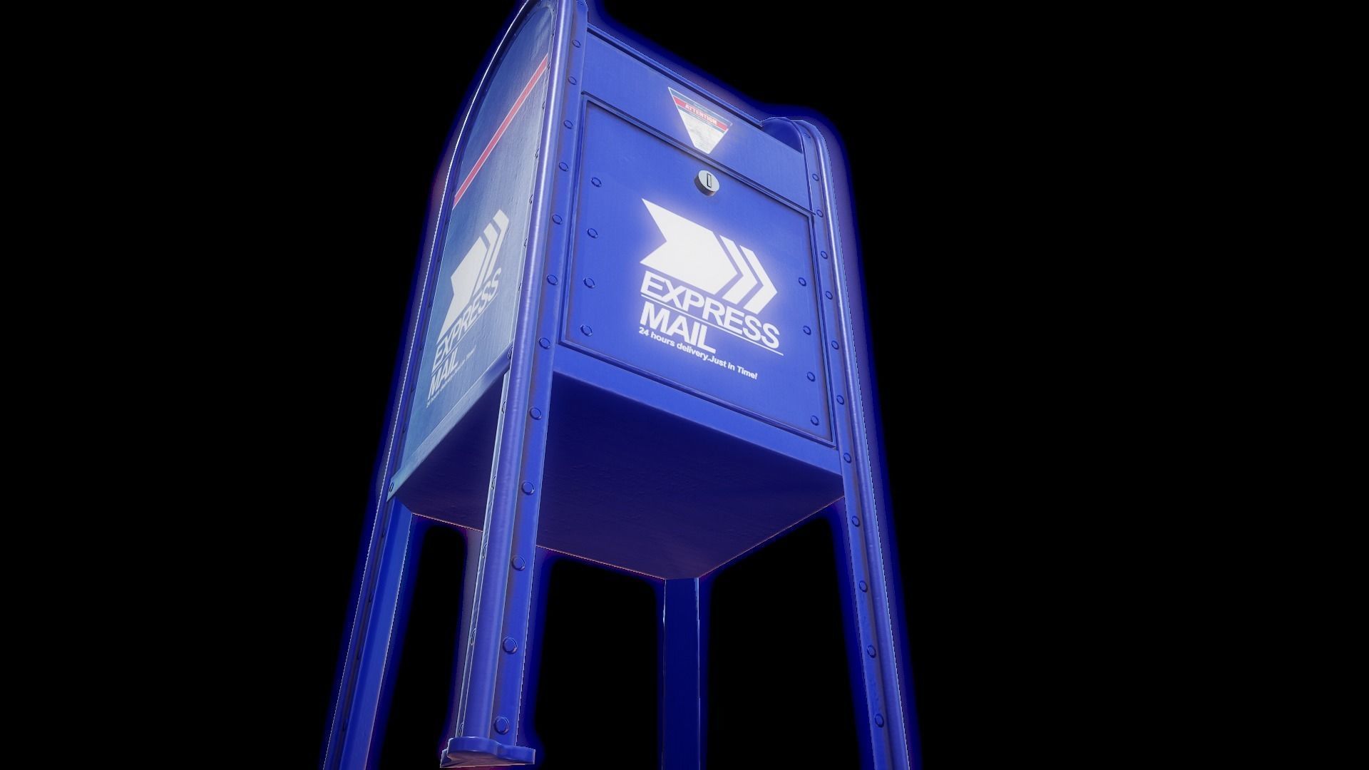 Street Mailbox - Tutorial Included Low-poly 3D model_12