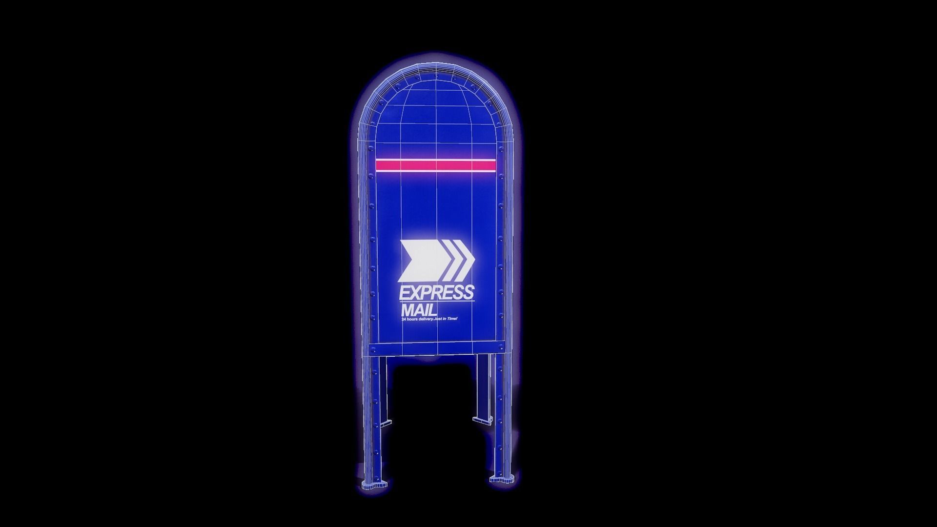 Street Mailbox - Tutorial Included Low-poly 3D model_5
