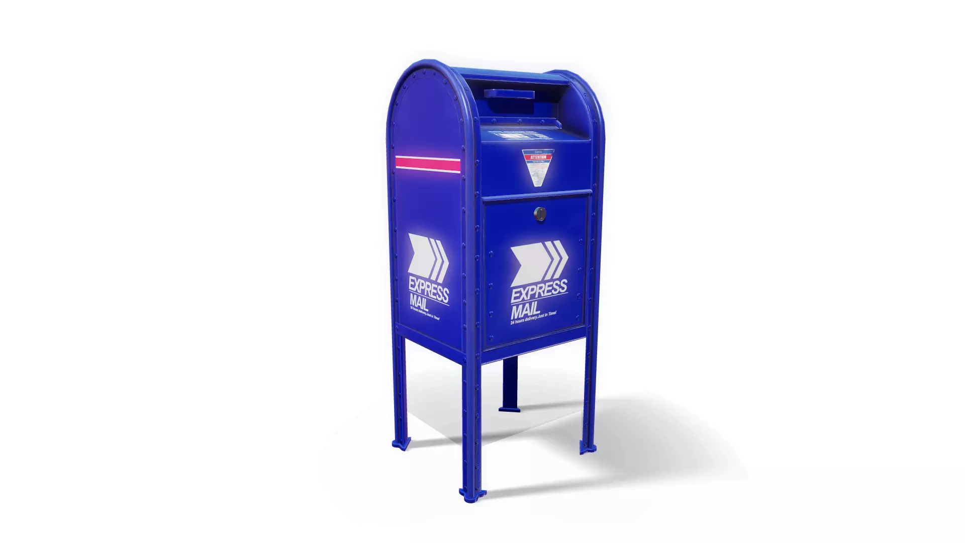 Street Mailbox - Tutorial Included Low-poly 3D model_0