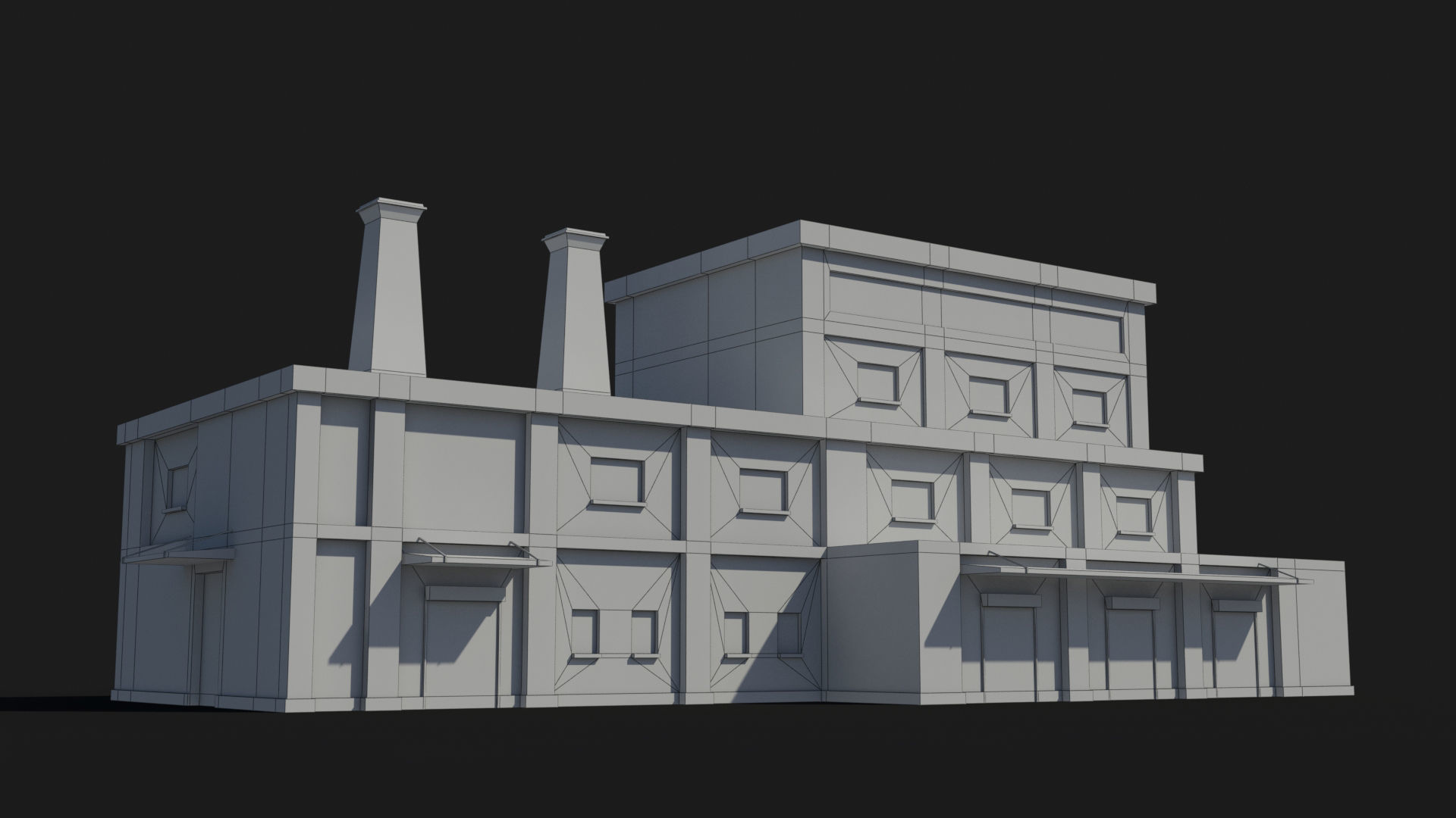 Factory xx22 Low-poly 3D model_8
