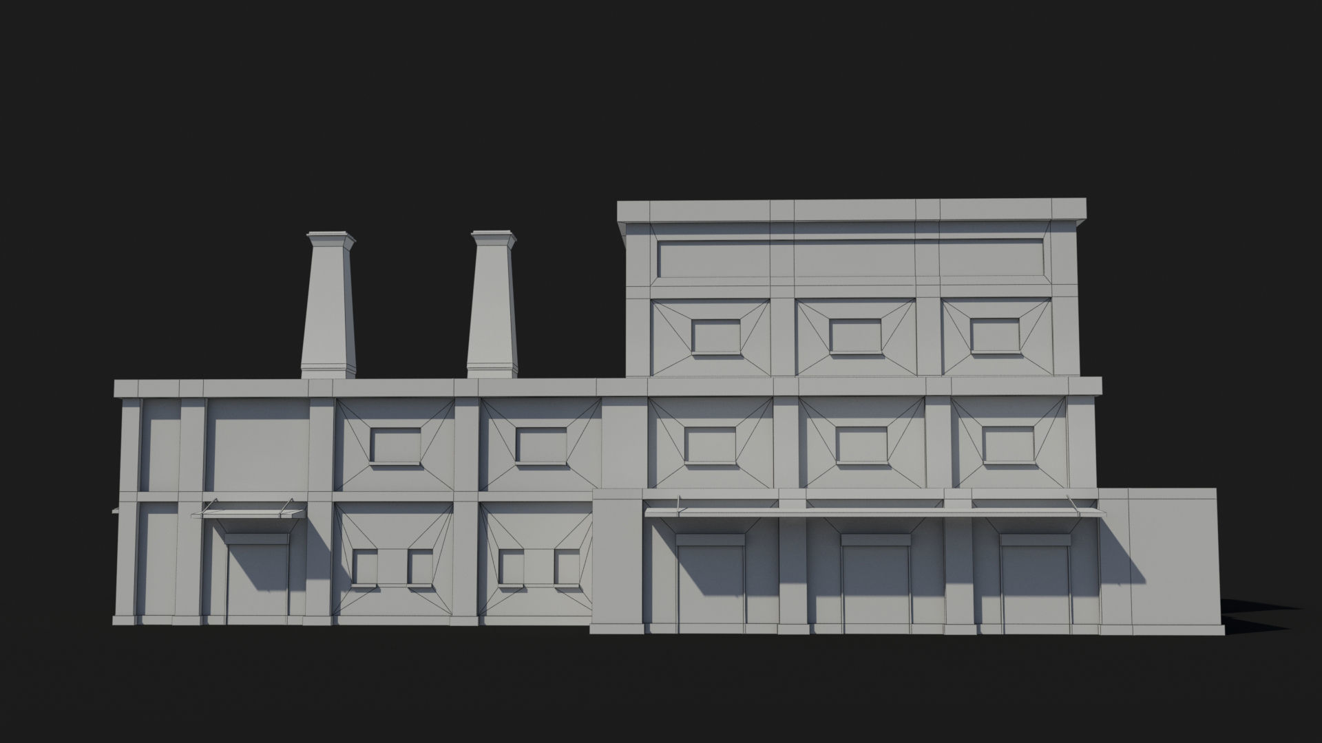 Factory xx22 Low-poly 3D model_7