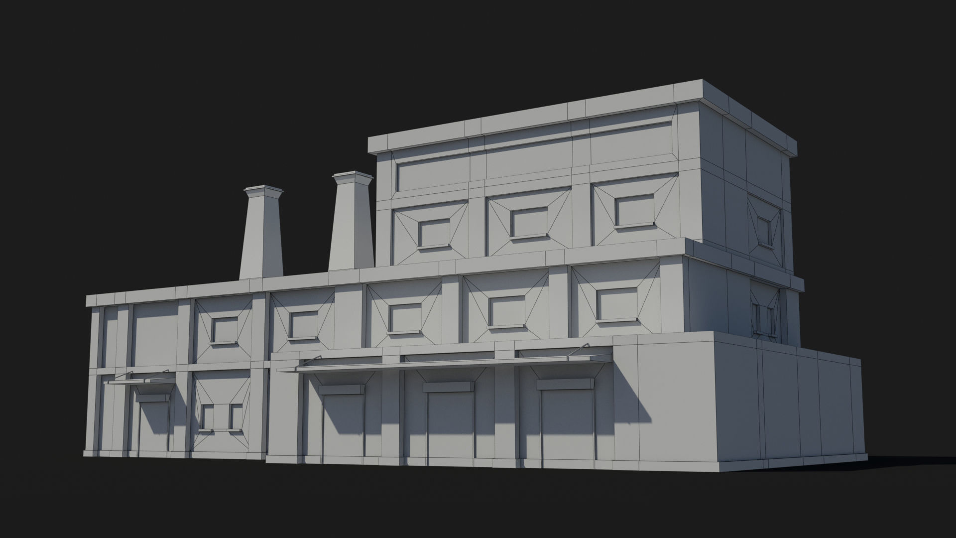 Factory xx22 Low-poly 3D model_6