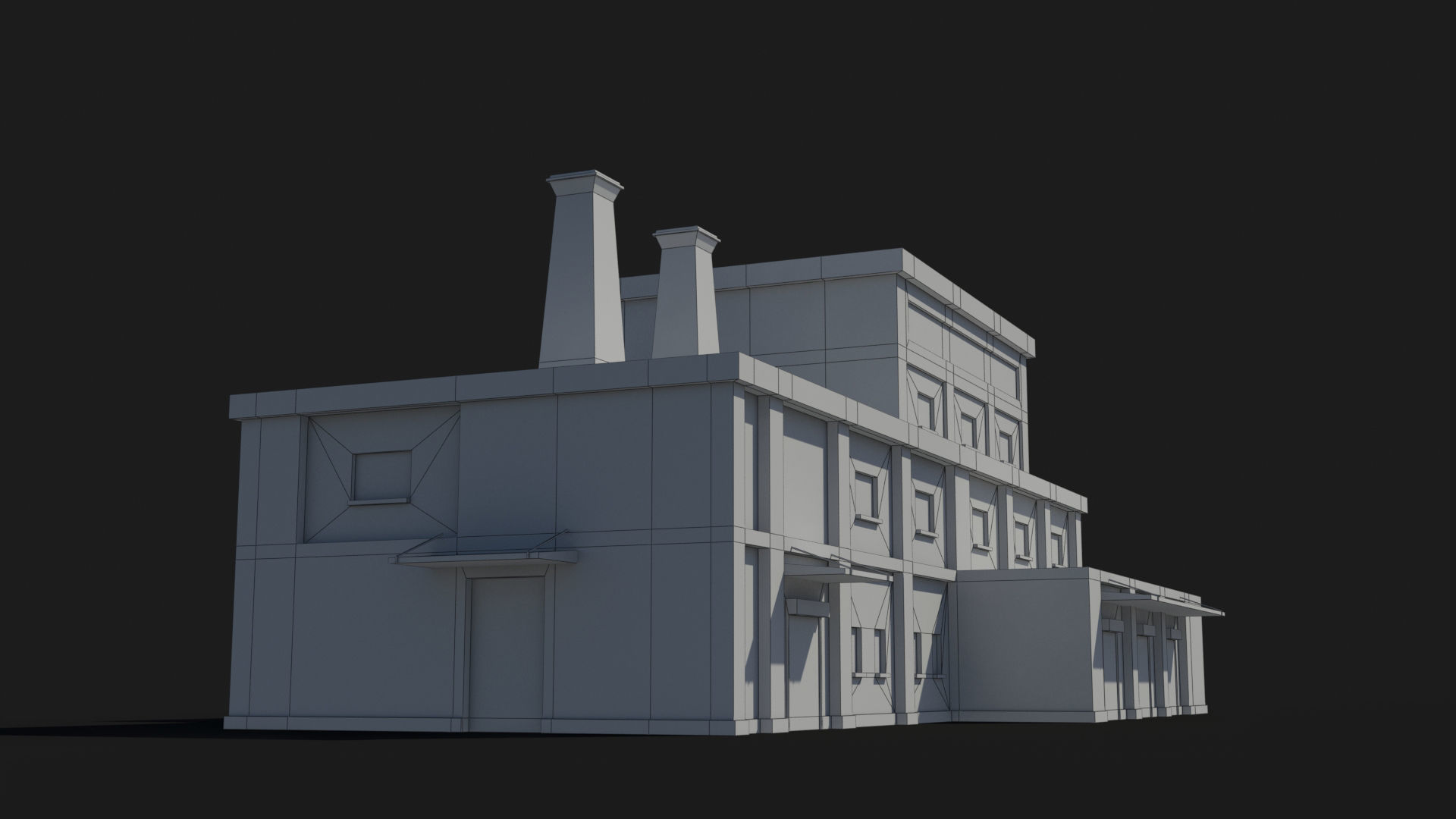 Factory xx22 Low-poly 3D model_9