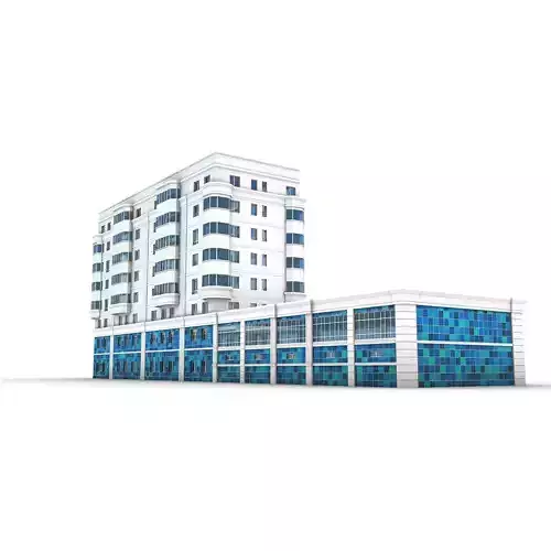 Modern building with swimming pool