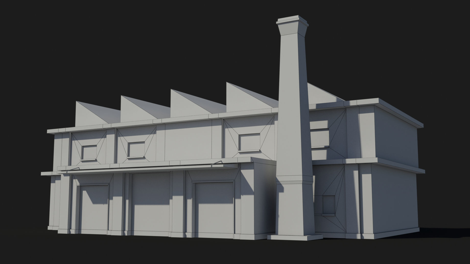 Factory xx23 Low-poly 3D model_5