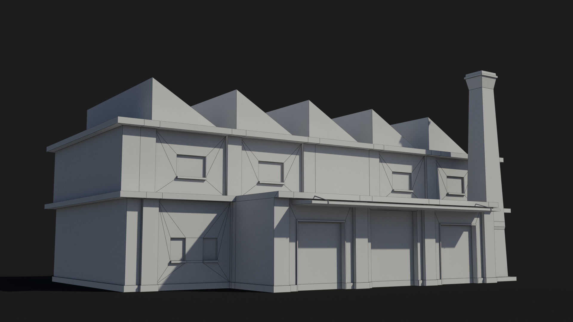 Factory xx23 Low-poly 3D model_7