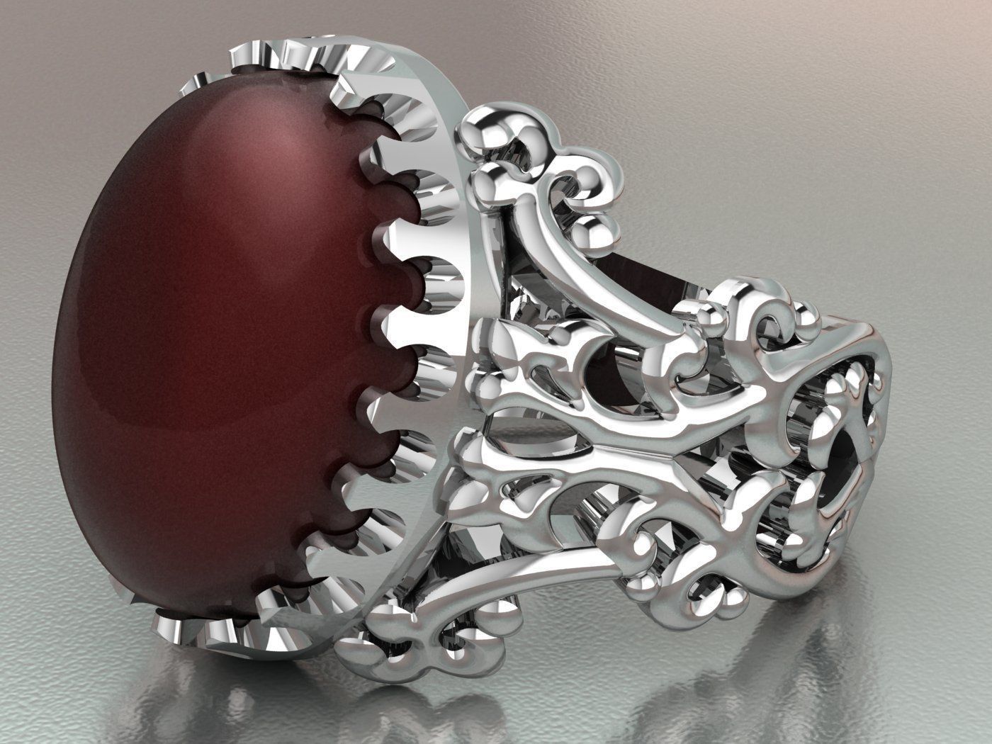 flora ring 3D print model_8