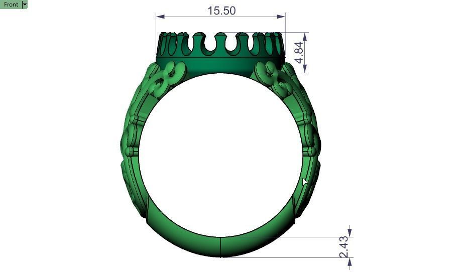 flora ring 3D print model_2