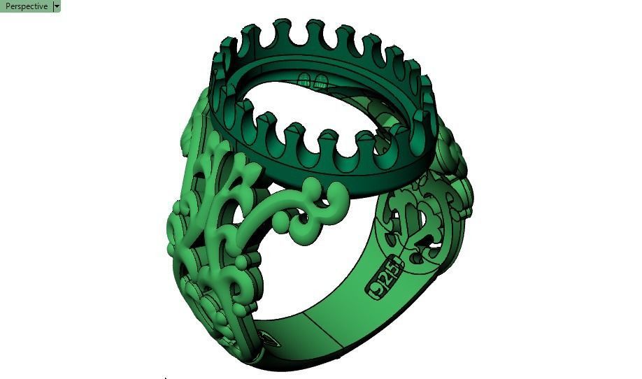 flora ring 3D print model_12
