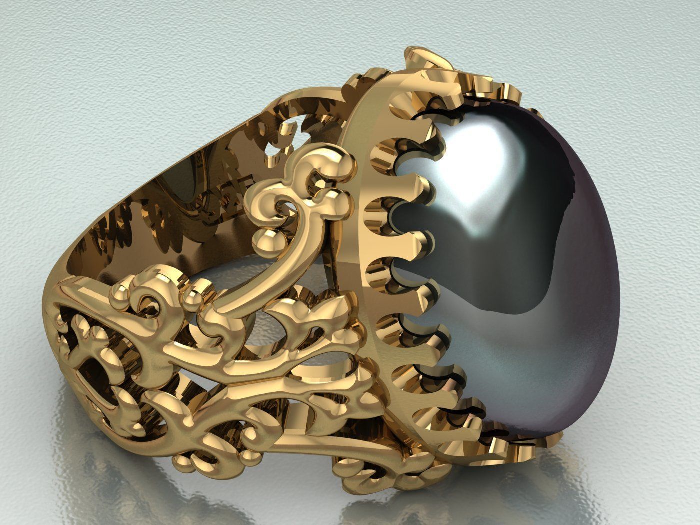 flora ring 3D print model_7