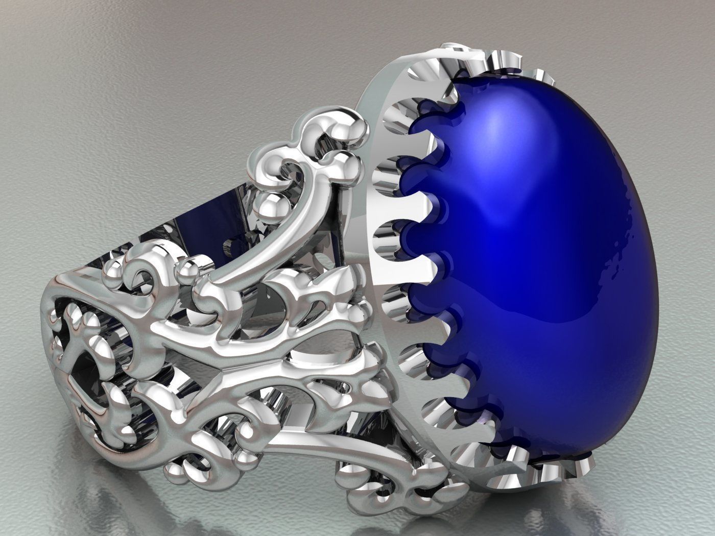 flora ring 3D print model_9