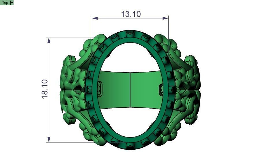 flora ring 3D print model_3