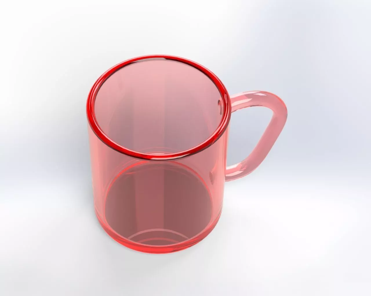 Red glasse mug Free low-poly 3D model