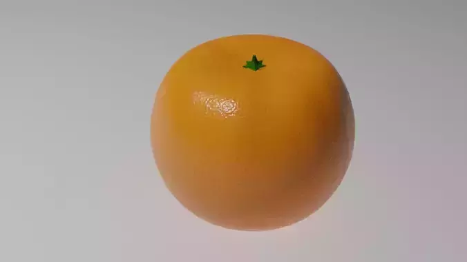Mandarin Fruit Low-poly 3D model