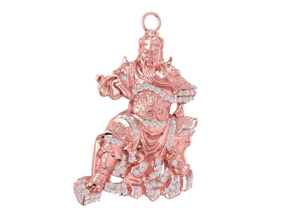 Guan Yu Pendant 3029 3D print model_2