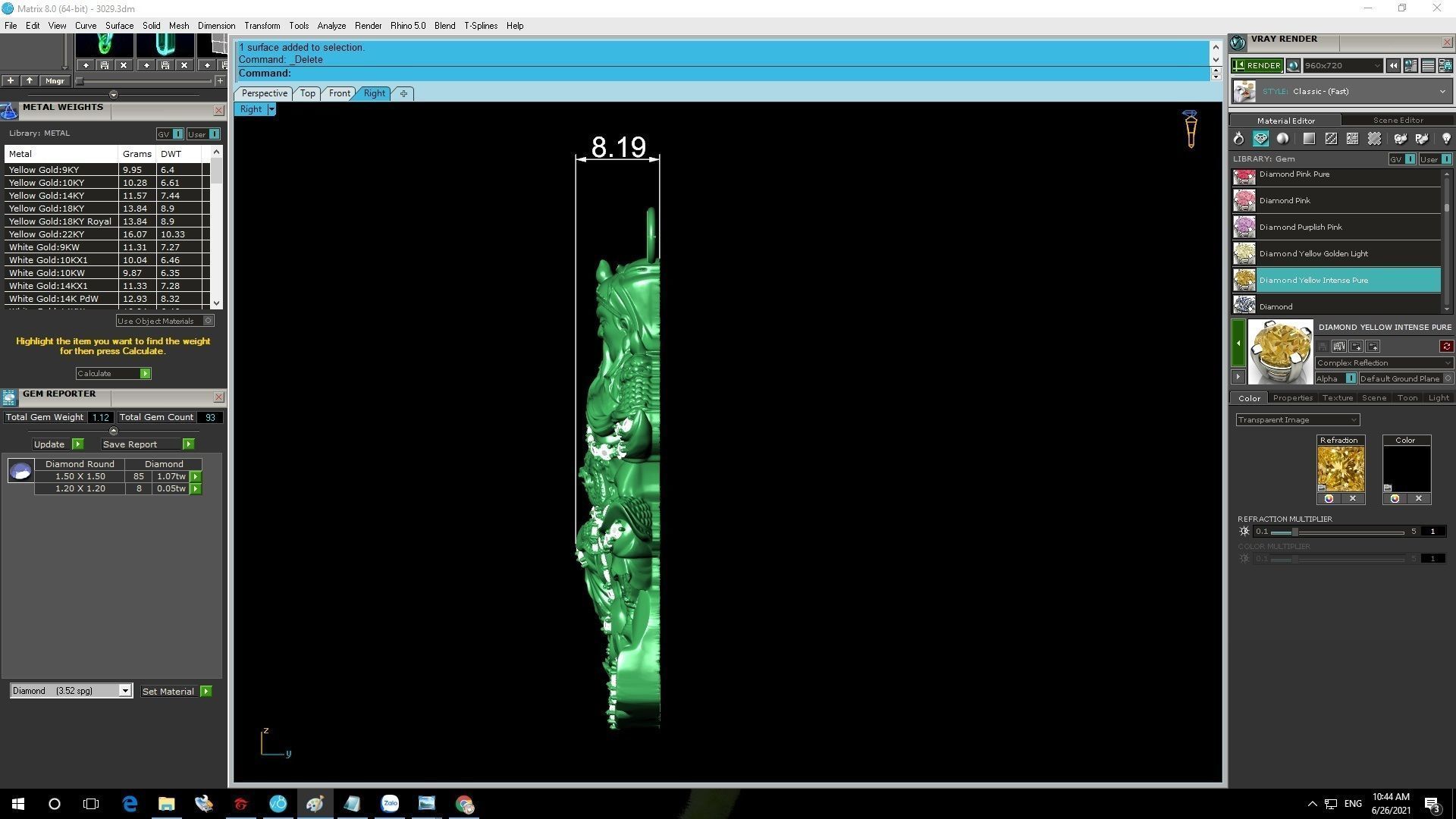 Guan Yu Pendant 3029 3D print model_7