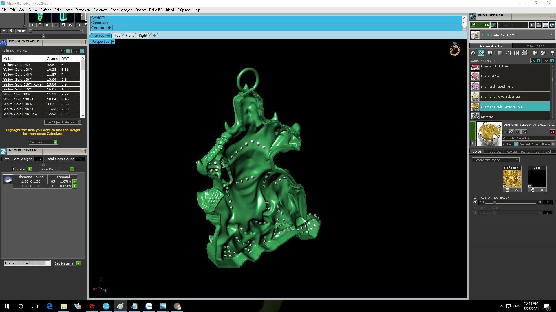 Guan Yu Pendant 3029 3D print model_8