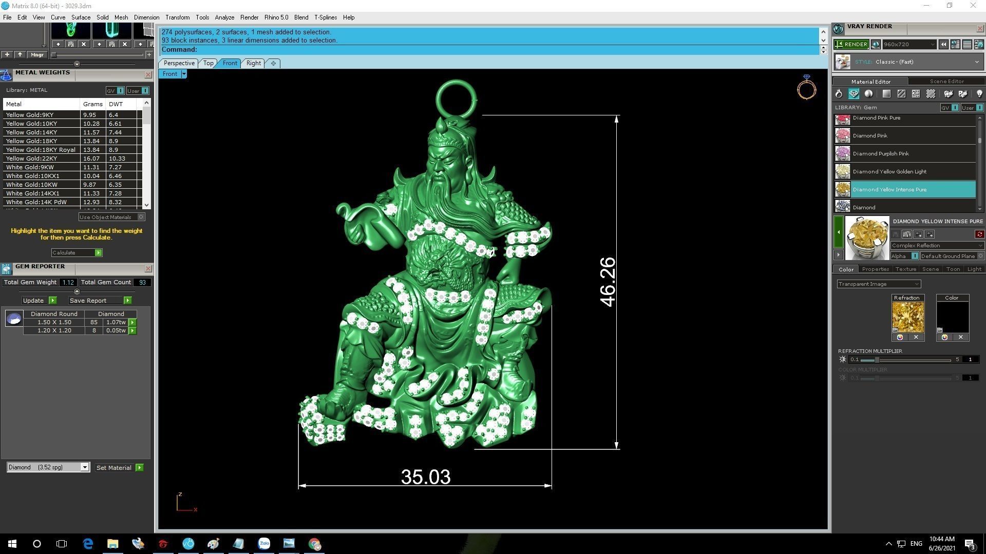 Guan Yu Pendant 3029 3D print model_6