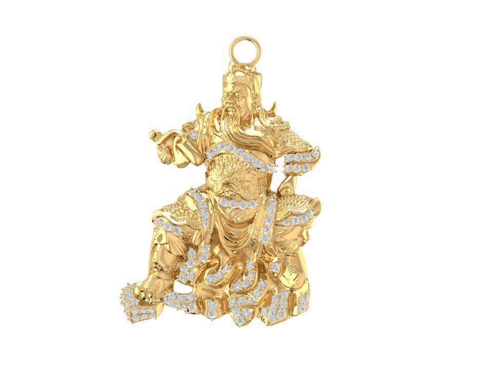Guan Yu Pendant 3029 3D print model_4