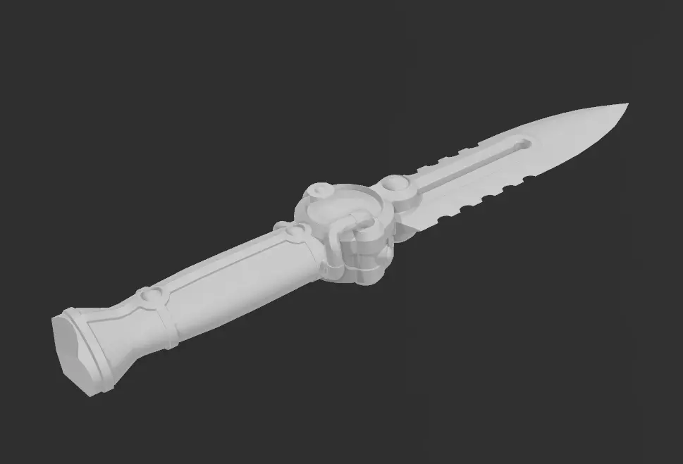 MAGEPUNK MELEE KNIFE 3D print model_0