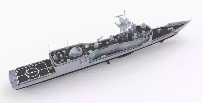 MODERNIZED LEGENDARY EX US OLIVER HAZARD PERRY CLASS FRIGATE 3D print model