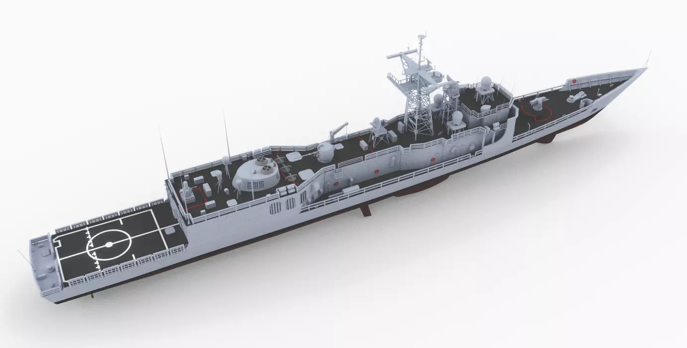 MODERNIZED LEGENDARY EX US OLIVER HAZARD PERRY CLASS FRIGATE 3D print model_0
