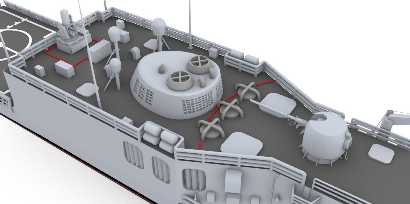 MODERNIZED LEGENDARY EX US OLIVER HAZARD PERRY CLASS FRIGATE 3D print model_6