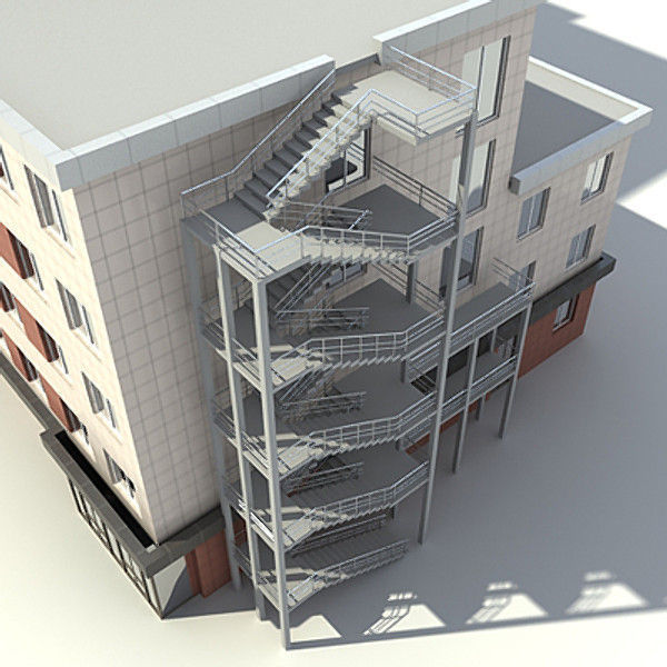 Modern Office Building 3D model_4