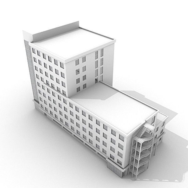 Modern Office Building 3D model_7