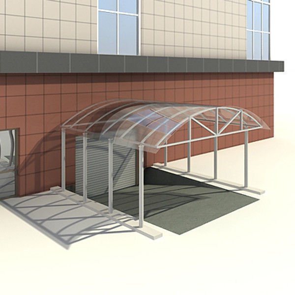 Modern Office Building 3D model_2