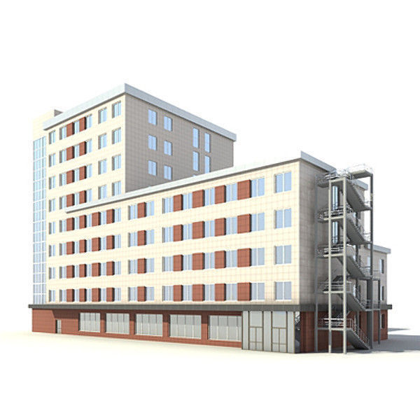 Modern Office Building 3D model_1