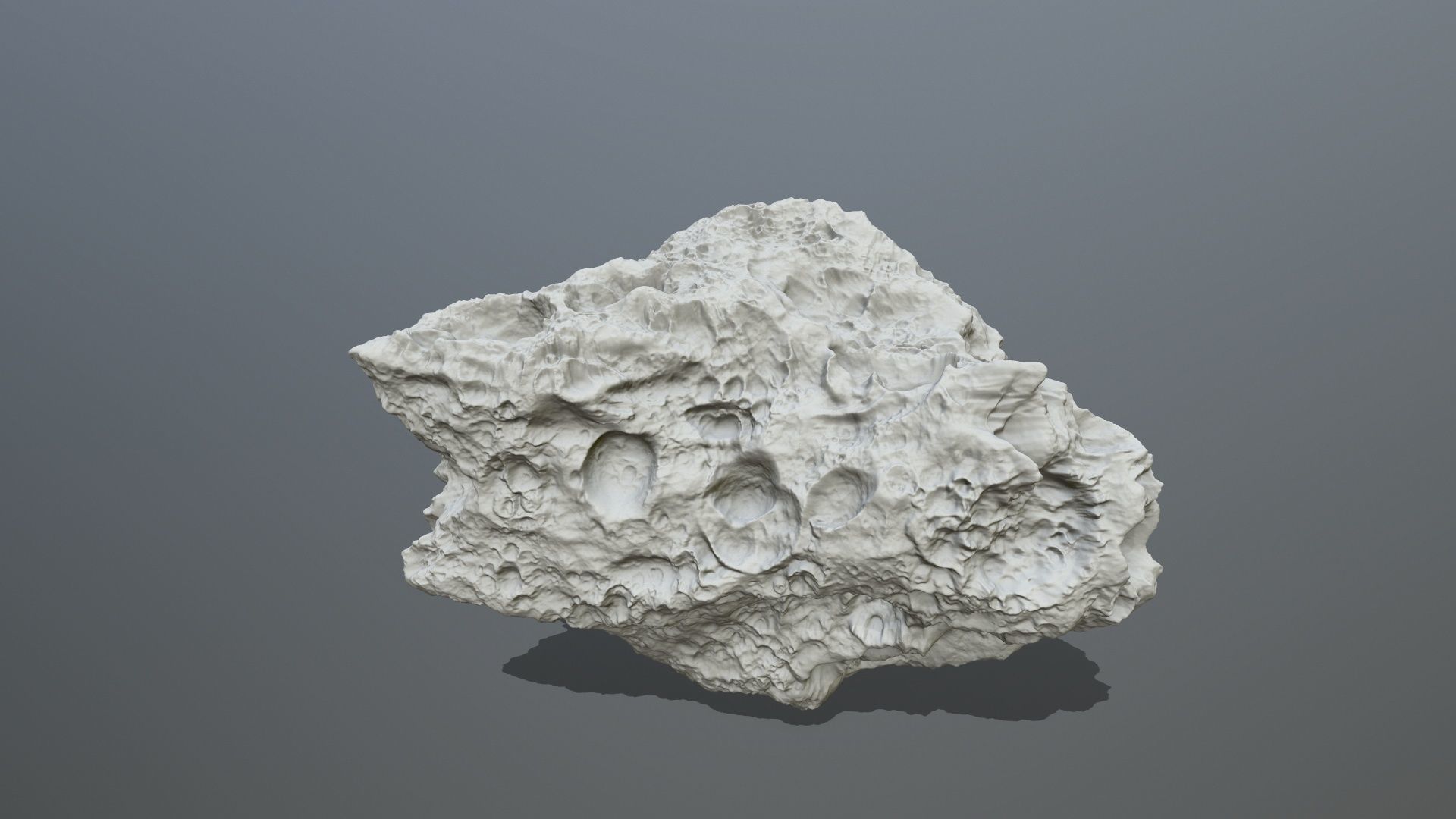 Asteroid rock 3D print model_5