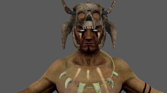 Forest Magic Man Rigged Low-poly 3D model