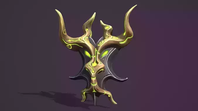 Forest mask Low-poly 3D model