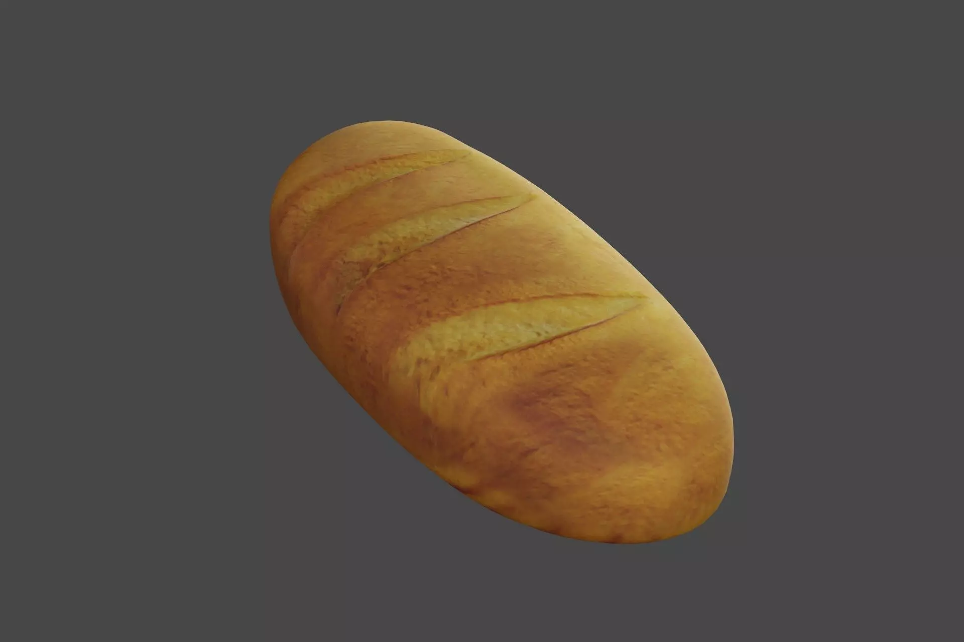 Bread loaf of Free low-poly 3D model_0