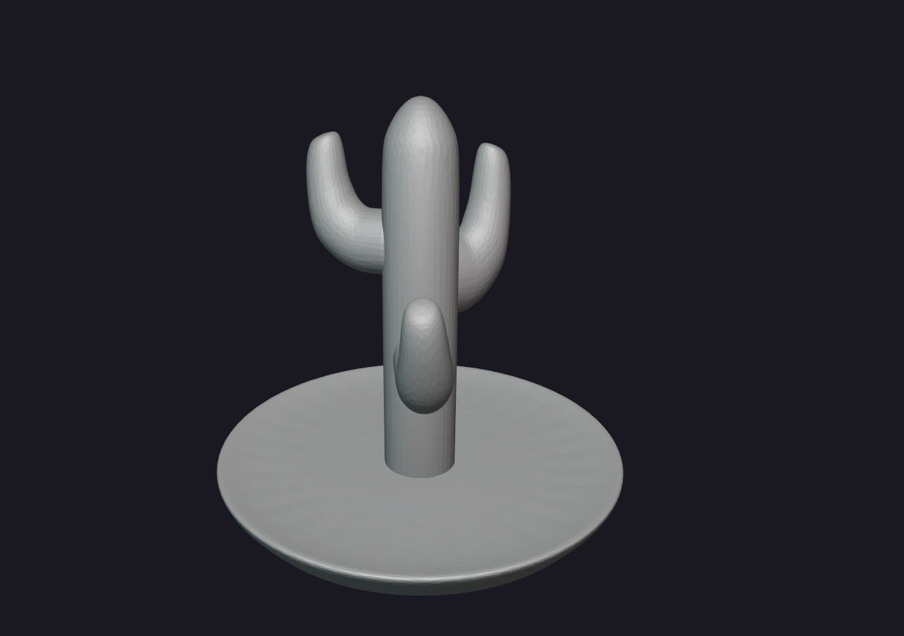 jewelry holder-cactus-stand-organizer 3D print model_3