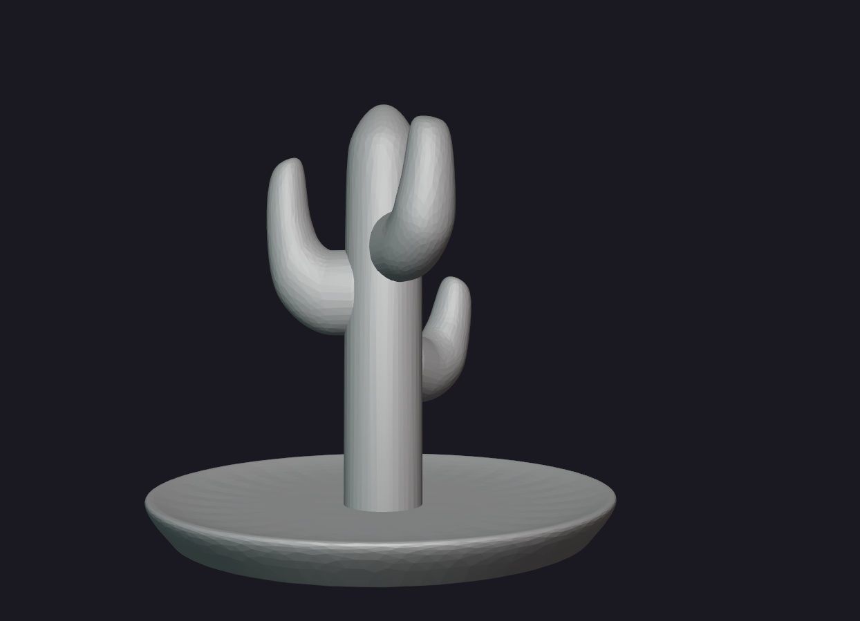 jewelry holder-cactus-stand-organizer 3D print model_2