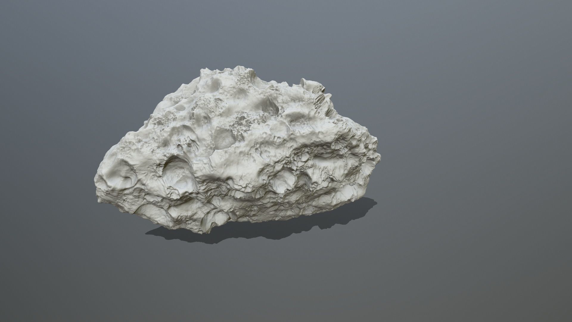 Asteroid rock 3D print model_4