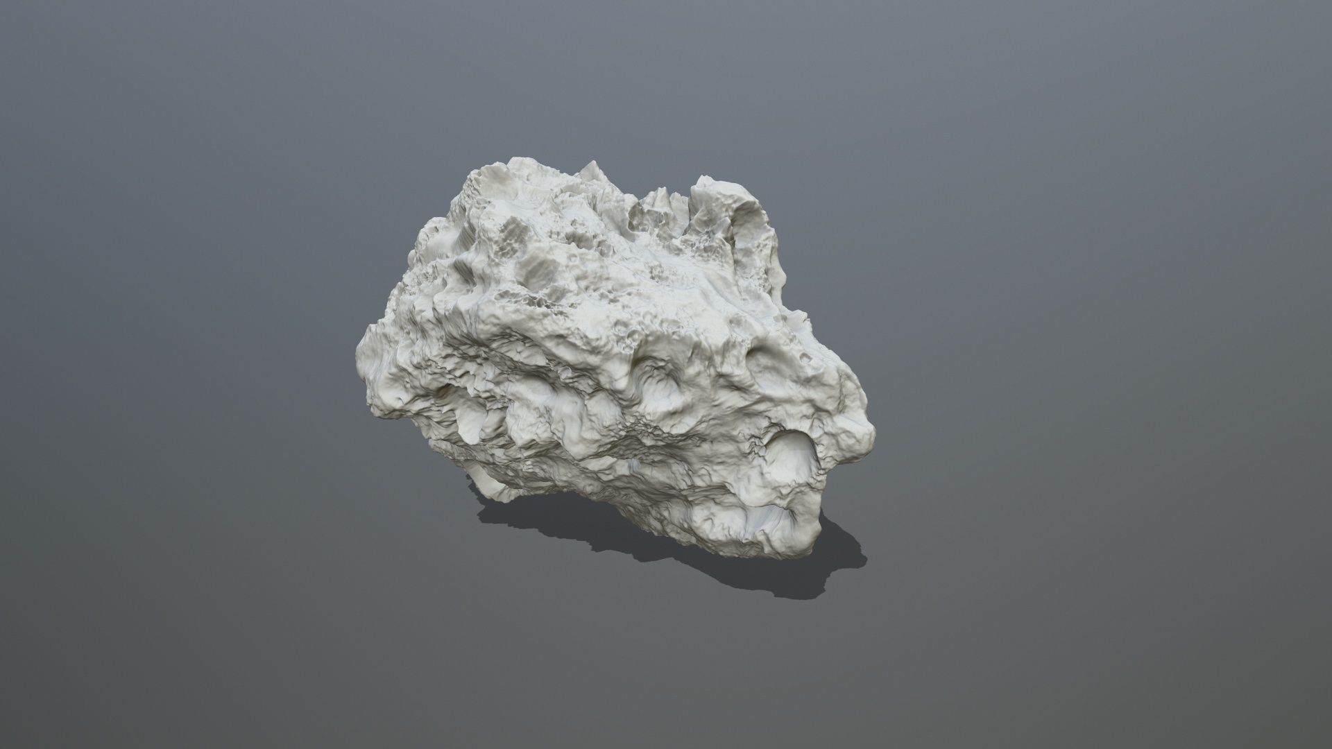 Asteroid rock 3D print model_3