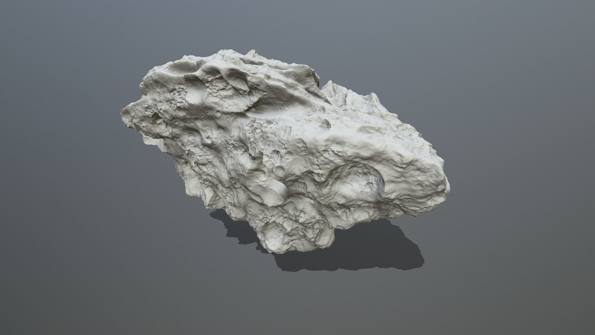 Asteroid rock 3D print model_6