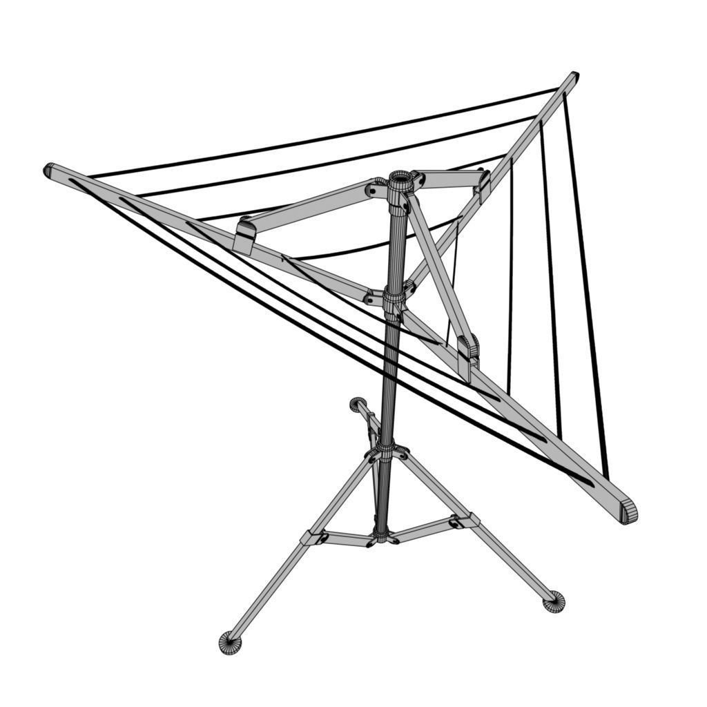 Washing Line Low-poly 3D model_5