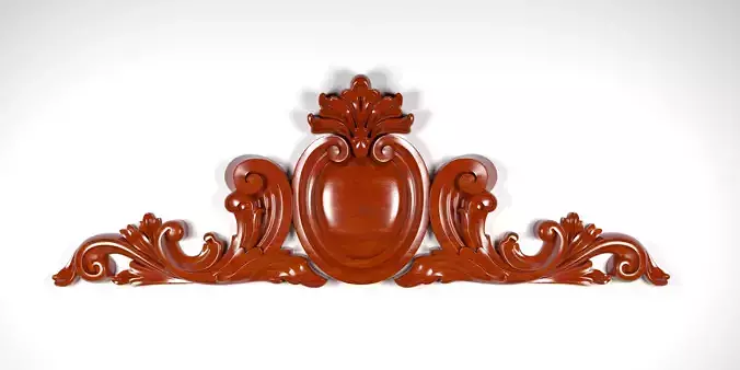 decor 3d model ornately carved wooden piece