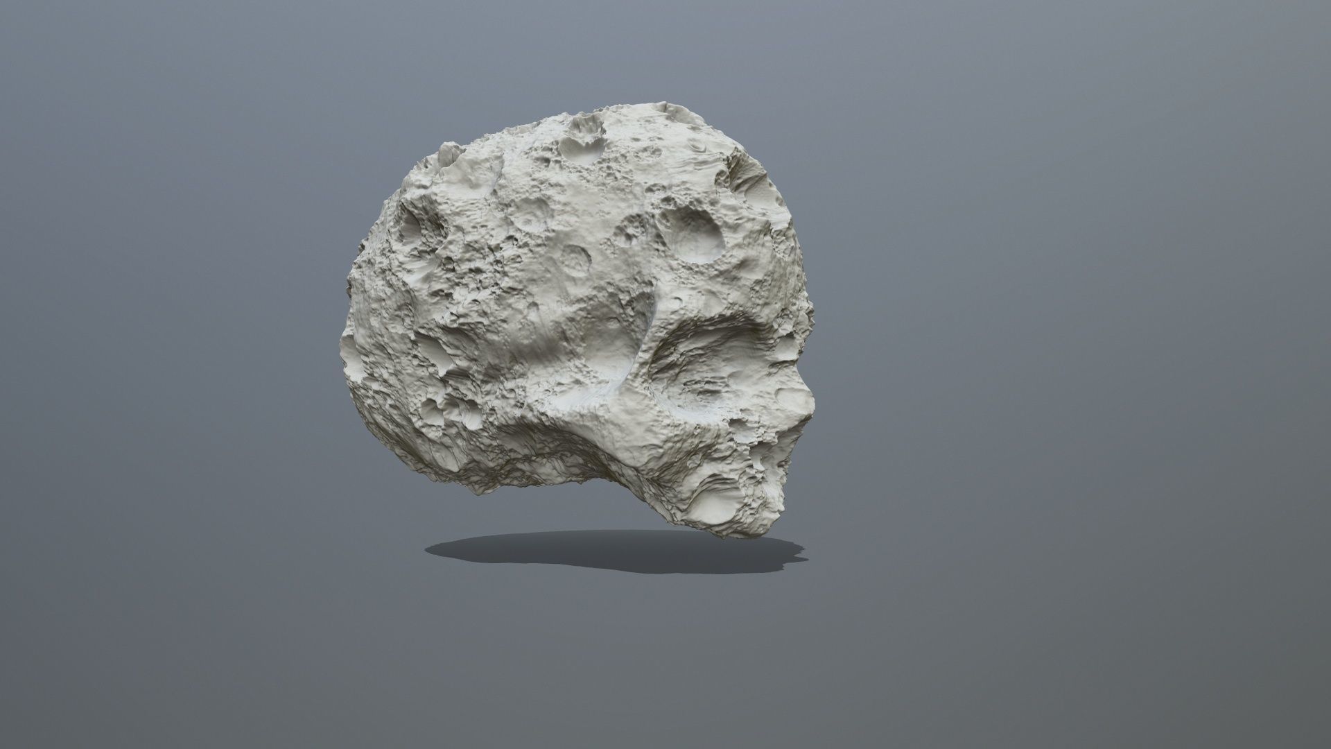 Skull Asteroid 3D print model_2