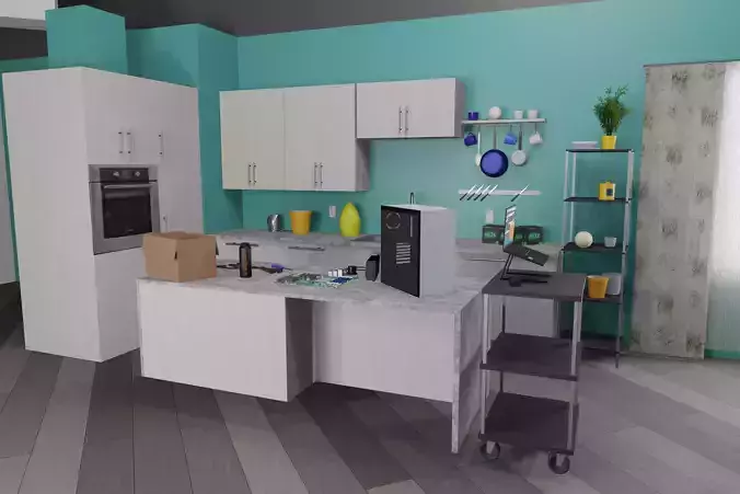 LinusTechTips Studio Kitchen 3D Model