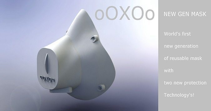 oOXOo - protective mask with double protection 3D print model