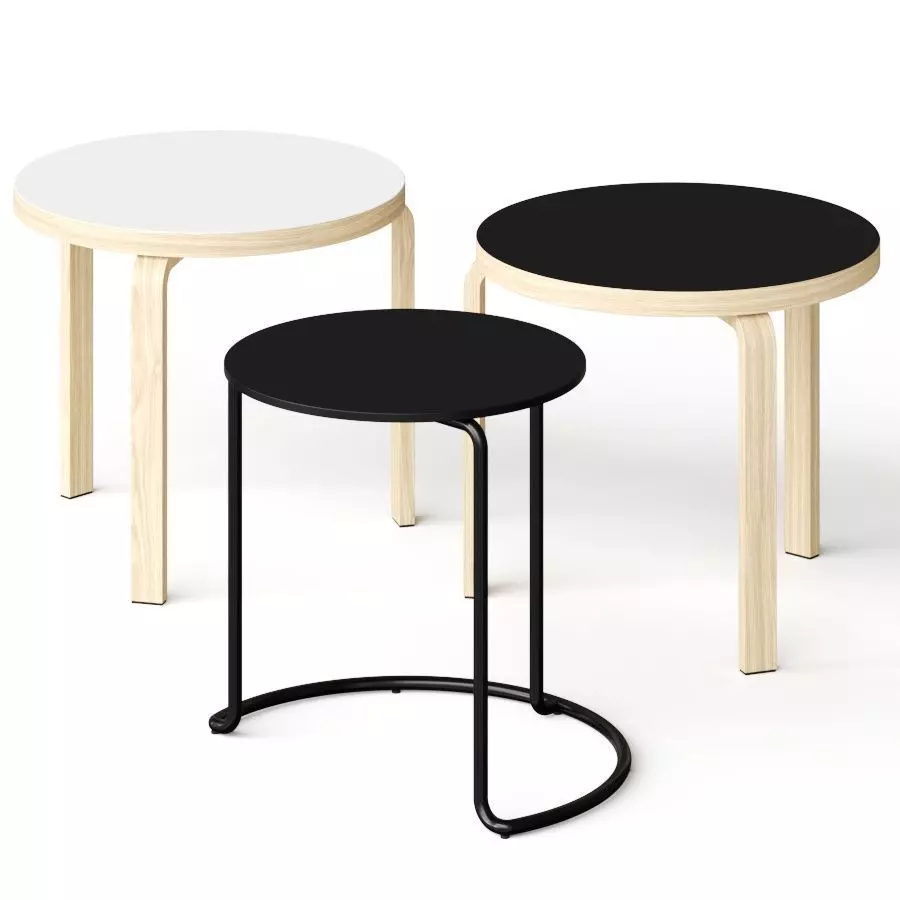 Artek 606 and 90D Coffee Tables 3D model_0