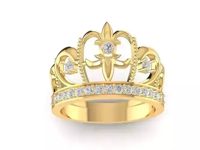 diamond crown  ring for women 3038