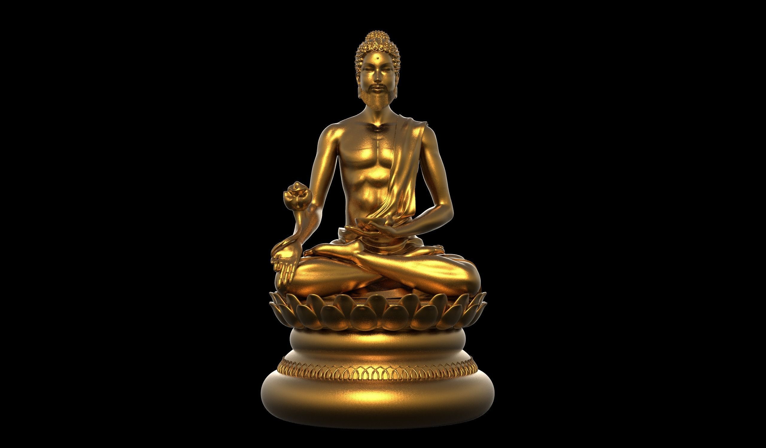 Gautama Buddha 3D model_5
